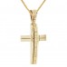 Χρυσός ανδρικός βαπτιστικός σταυρός Κ14 με αλυσίδα